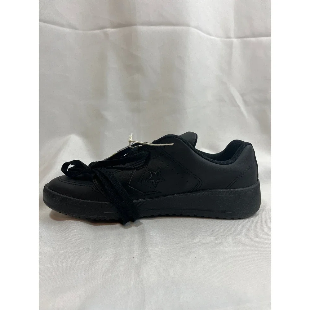 Converse Rival Low Top Triple Black Synthetic‎ Leather Sneakers A16195C Mens 8